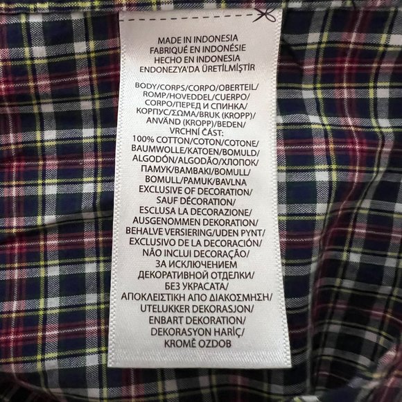 Ralph Lauren Shirt Boy 4/4T Red Blue Plaid Button Down Polo Horse Preppy Classic - Picture 7 of 7